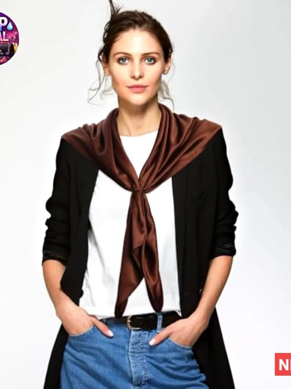 35-Inch Polyester Satin Head Scarf Hair Wrap Neck Scarf